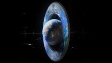 3d Render Of A Rotating Globe With Alpha