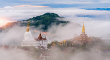 Viewpoint Of Wat Phra That Pha Son Kaew, Khao Kho, Phetchabun, Thailand, Buddhist Concept.