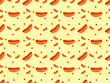 Delicious junk food pattern background for kid's book cover, gift paper, card and many other