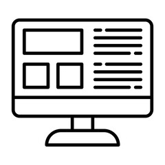 Canvas Print - Web Layout Line Icon