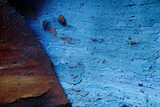 Fototapeta Storczyk - Old wall blue texture abstarct