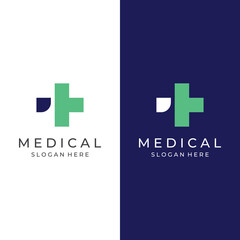 Fototapete - Medical sign logo using a simple and modern plus sign,logo for medical, pharmacy, pharmacy, hospital.With template vector illustration.