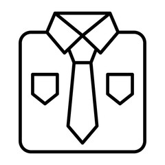 Wall Mural - Business Shirt Line Icon