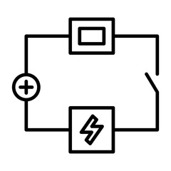 Poster - Electric Circuit Line Icon