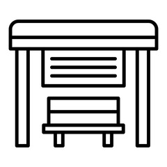 Poster - Bus Stop Line Icon