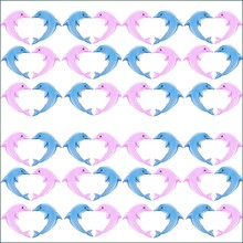 Dolphin Heart Love Pattern Background
