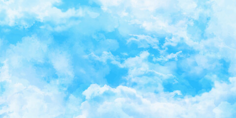 Wall Mural - blue skies with white clouds background. romantic sky. abstract nature background of romantic summer