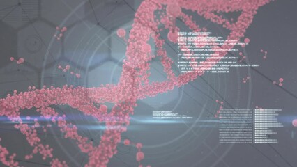 Poster - Animation of dna strand communication network and scanner processing data