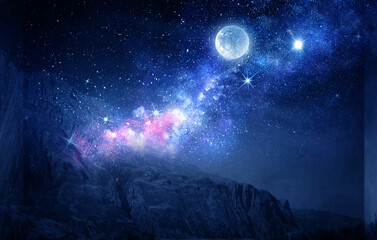 Wall Mural - image of outer space. . mixed media