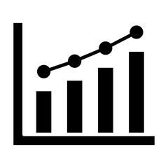 Wall Mural - Growth Diagram Glyph Icon