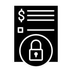 Poster - Document Security Glyph Icon