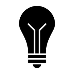 Wall Mural - Lightbulb Glyph Icon