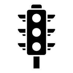 Wall Mural - Traffic Lights Glyph Icon