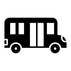 Poster - School Bus Glyph Icon