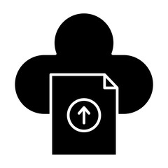 Sticker - Upload File Glyph Icon