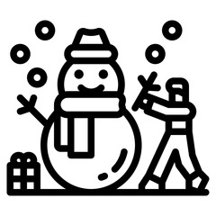 Sticker - snowman