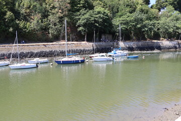 Sticker - boats in the harbor