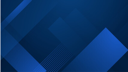 Abstract background design with blue geometric shapes. Modern dark blue background. Vector abstract graphic design banner pattern background template.