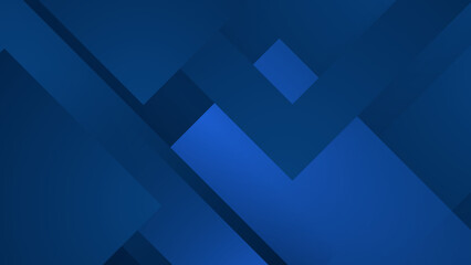 Abstract background design with blue geometric shapes. Modern dark blue background. Vector abstract graphic design banner pattern background template.