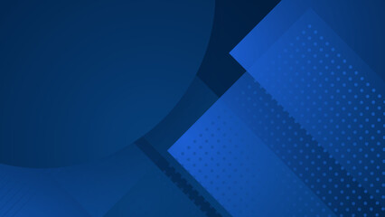 Abstract background design with blue geometric shapes. Modern dark blue background. Vector abstract graphic design banner pattern background template.