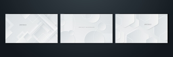 White abstract background. White grey gray abstract modern background design. Designed for poster, template on web, backdrop, banner, social media template, app background, business presentation.