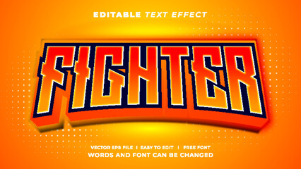 Wall Mural - Fighter esport gaming editabe text effect