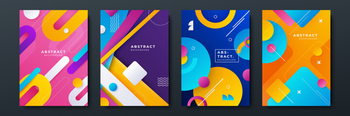 colourful abstract background for poster, cover, brochure, presentation, annual report. colorful geo