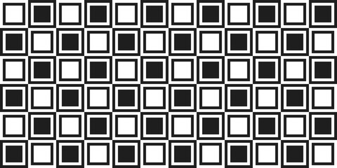 Poster - Checkered pattern of square tiles. Vector design of decor and interior from the same black and white tiles.