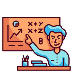 Wall Mural - teacher line icon