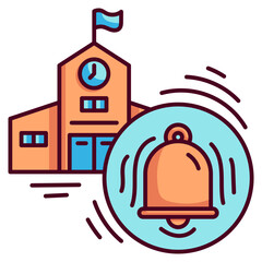 Wall Mural - bell line icon