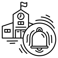 Wall Mural - bell line icon