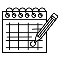 Wall Mural - calendar line icon