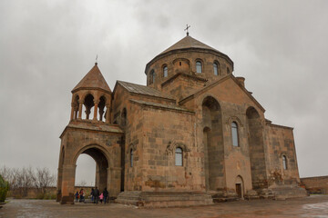 Wall Mural - Saint Hripsime Church on a cloudy day, Armenia