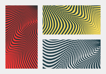 Poster - Abstract wavy background. Colorful dynamic particle wave graphic vector illustration for multipurpose usage like technology, science.
