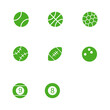 sports ball icon set design