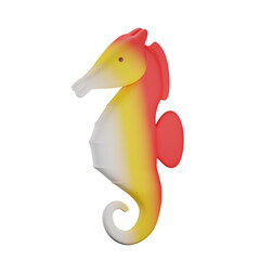 3d ocean character sea horse