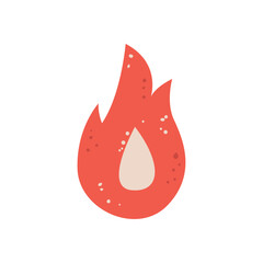 Sticker - flat red flame