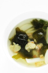 seaweed and dried cod fish soup for Korean food image