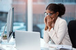 © Chanelle Malambo/peopleimages.com - Stress, anxiety and worry with a young business woman suffering from a headache, migraine or burnout. A corporate professional feeling the pressure of deadlines and struggling with mental fatigue