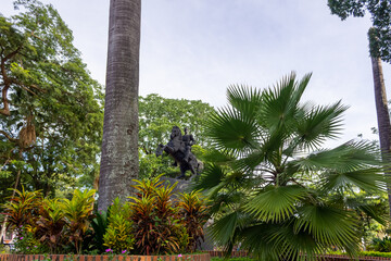 Wall Mural - Simon Bolivar statue
