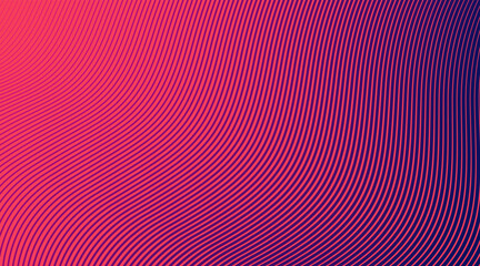 Wall Mural - abstract pink red mesh gradient with dark blue curve lines pattern textured background. modern and m