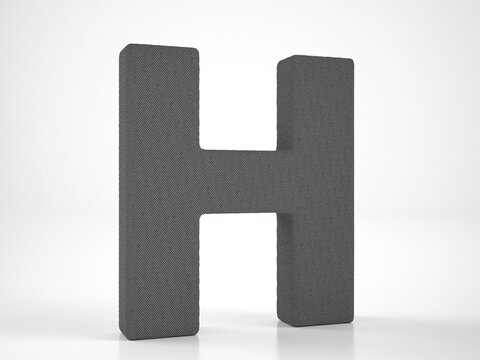 Knitted letter H