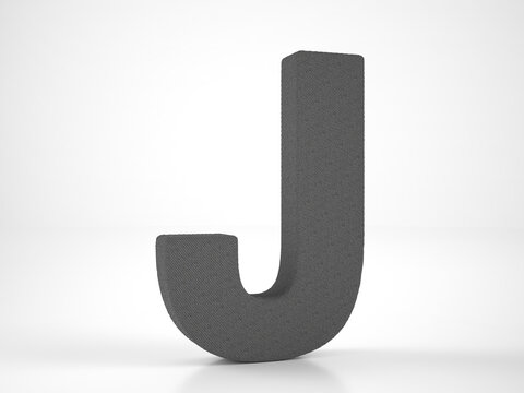Knitted letter J