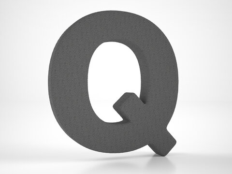 Knitted letter Q
