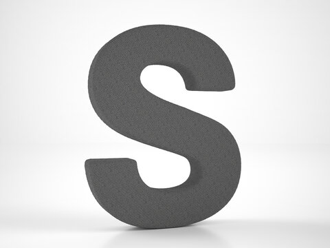 Knitted letter S