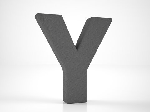 Knitted letter Y