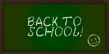 Back To School Welcome Banner On Blackboard