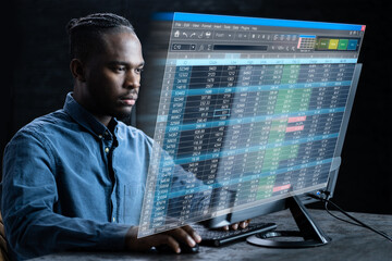 Poster - Man Employee Analyst Working