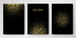 © lesikvit - Three gold glitter invitation design templates. Holiday cards, invitations, brochures.