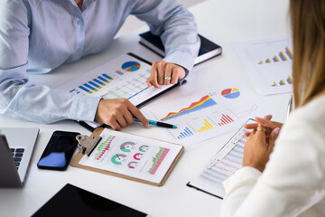 Poster - Business Chart Paperwork. Financial Document